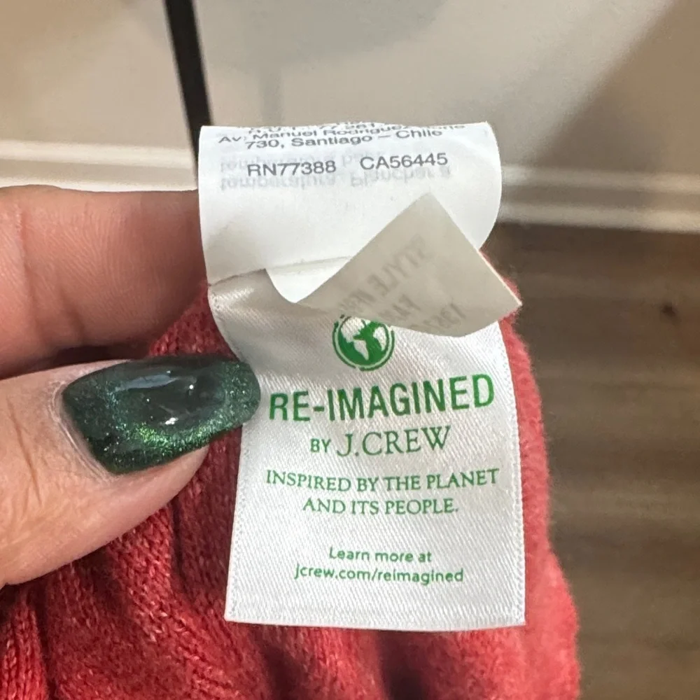 J. Crew Men's Vibrant Red Crewneck Sweater